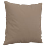 3-Seater Sofa with Throw Pillows Cappuccino 180 cm Faux Leather - Rear View