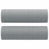2-Seater Sofa with Throw Pillows Light Grey 140 cm Fabric