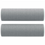 2-Seater Sofa with Throw Pillows Light Grey 140 cm Fabric