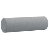 3-Seater Sofa with Throw Pillows Light Grey 180 cm Fabric - Rear View