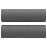 3-Seater Sofa with Throw Pillows Dark Grey 180 cm Fabric - 45-Degree Angle