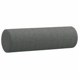 3-Seater Sofa with Throw Pillows Dark Grey 180 cm Fabric - Rear View
