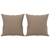 2-Seater Sofa with Throw Pillows Cappuccino 120 cm Faux Leather
