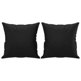 2-Seater Sofa with Throw Pillows Black 140 cm Faux Leather