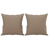 2-Seater Sofa with Throw Pillows Cappuccino 140 cm Faux Leather - 45-Degree Angle