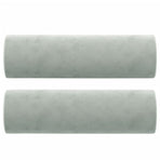 2-Seater Sofa with Throw Pillows Light Grey 120 cm Velvet