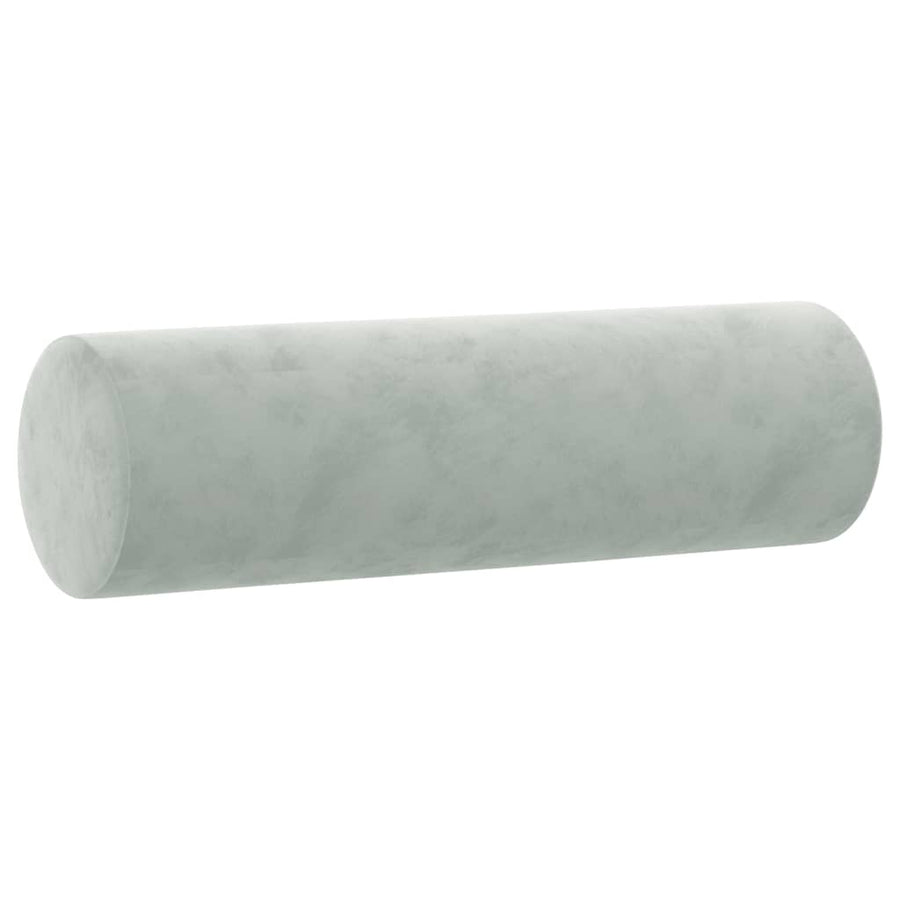 2-Seater Sofa with Throw Pillows Light Grey 120 cm Velvet