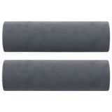 2-Seater Sofa with Throw Pillows Dark Grey 120 cm Velvet