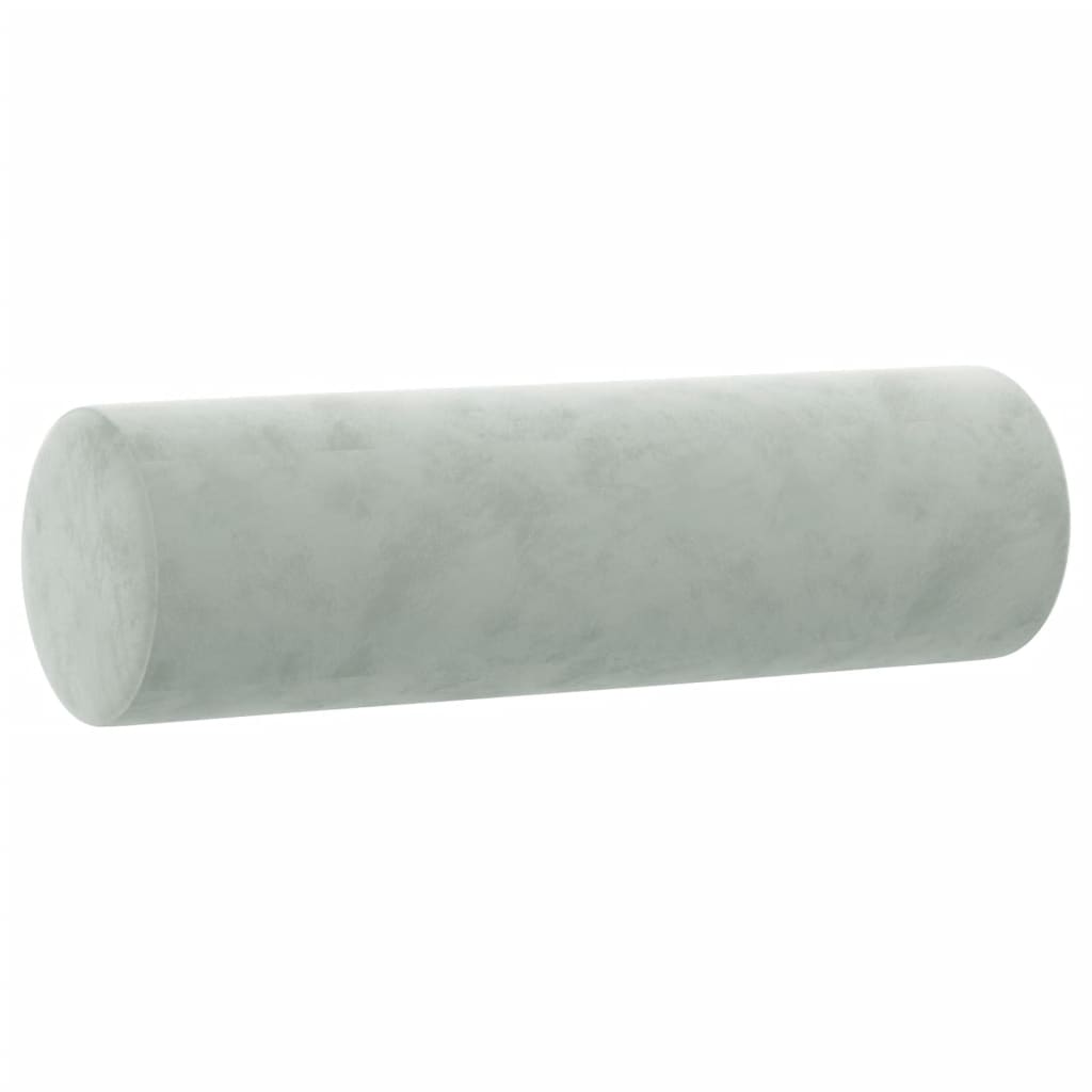 2-Seater Sofa with Throw Pillows Light Grey 140 cm Velvet