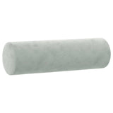 3-Seater Sofa with Throw Pillows Light Grey 180 cm Velvet - Rear View