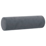 3-Seater Sofa with Throw Pillows Dark Grey 180 cm Velvet - Rear View