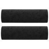 3-Seater Sofa with Throw Pillows Black 180 cm Velvet