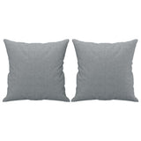 2-Seater Sofa with Throw Pillows Light Grey 120 cm Fabric