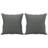 2-Seater Sofa with Throw Pillows Dark Grey 120 cm Fabric