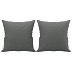 2-Seater Sofa with Throw Pillows Dark Grey 120 cm Fabric