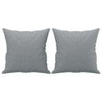 2-Seater Sofa with Throw Pillows Light Grey 140 cm Fabric