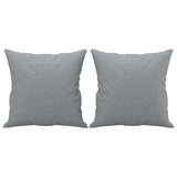 2-Seater Sofa with Throw Pillows Light Grey 140 cm Fabric - 45-Degree Angle