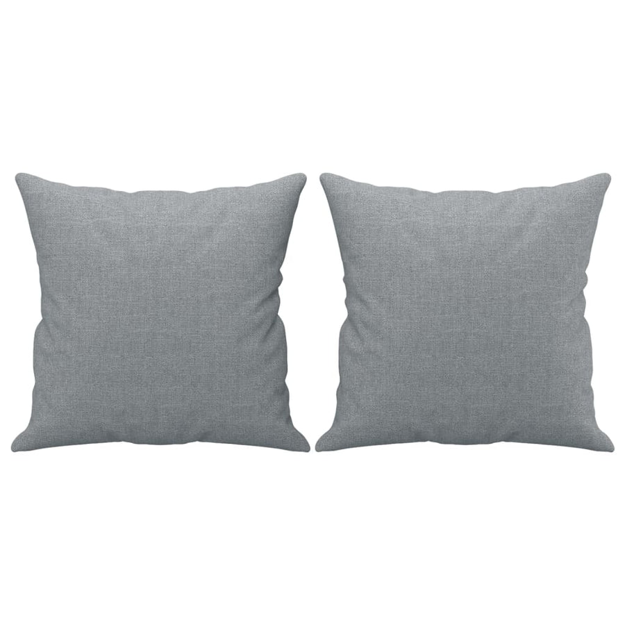 2-Seater Sofa with Throw Pillows Light Grey 140 cm Fabric