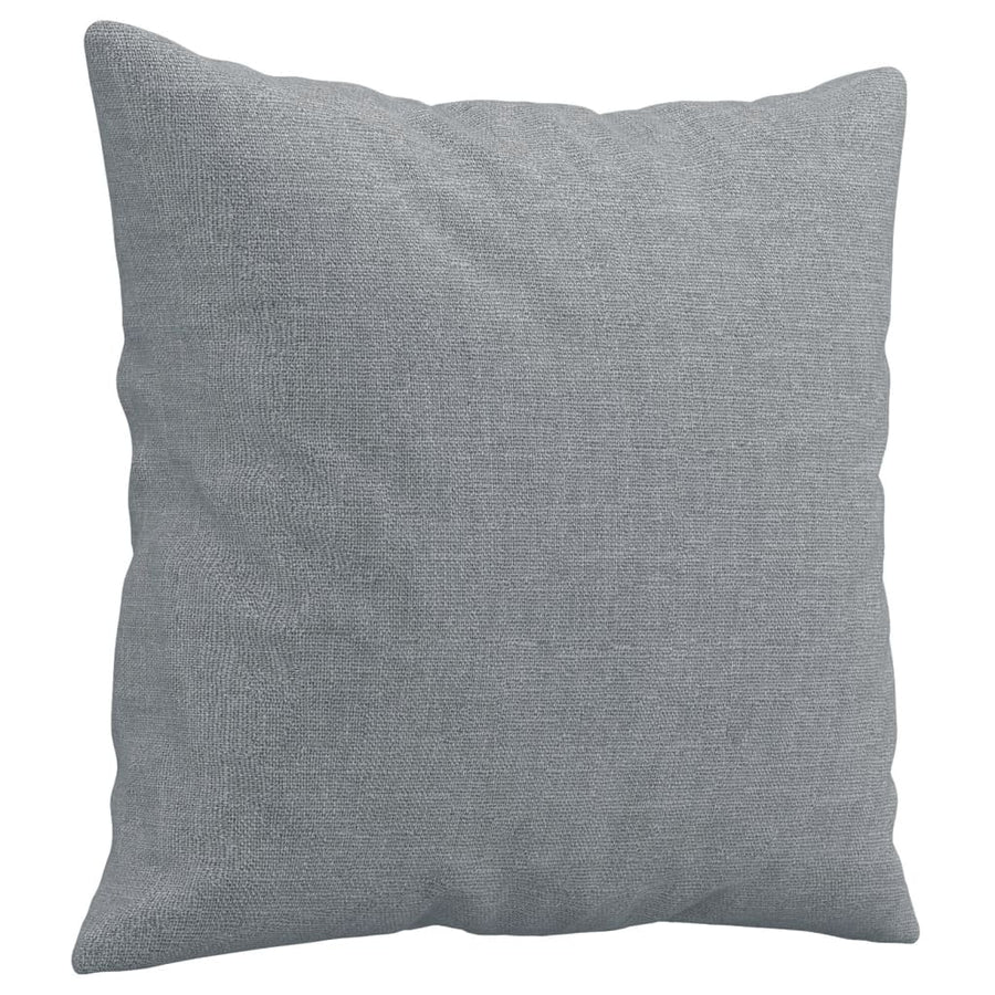 2-Seater Sofa with Throw Pillows Light Grey 140 cm Fabric