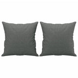 2-Seater Sofa with Throw Pillows Dark Grey 140 cm Fabric