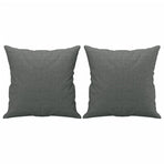 2-Seater Sofa with Throw Pillows Dark Grey 140 cm Fabric