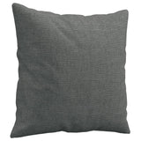 2-Seater Sofa with Throw Pillows Dark Grey 140 cm Fabric