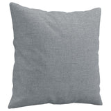 3-Seater Sofa with Throw Pillows Light Grey 180 cm Fabric - Rear View