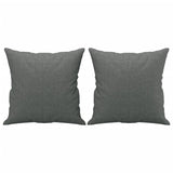 3-Seater Sofa with Throw Pillows Dark Grey 180 cm Fabric - 45-Degree Angle