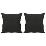 3-Seater Sofa with Throw Pillows Black 180 cm Fabric - 45-Degree Angle