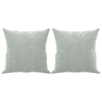 2-Seater Sofa with Throw Pillows Light Grey 120 cm Velvet