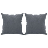 2-Seater Sofa with Throw Pillows Dark Grey 120 cm Velvet