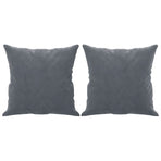 2-Seater Sofa with Throw Pillows Dark Grey 120 cm Velvet