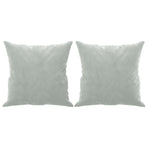 2-Seater Sofa with Throw Pillows Light Grey 140 cm Velvet