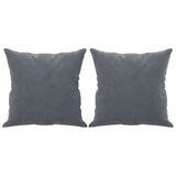 2-Seater Sofa with Throw Pillows Dark Grey 140 cm Velvet - 45-Degree Angle