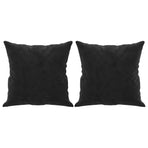 2-Seater Sofa with Throw Pillows Black 140 cm Velvet