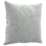 3-Seater Sofa with Throw Pillows Light Grey 180 cm Velvet - Rear View
