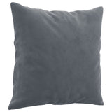 3-Seater Sofa with Throw Pillows Dark Grey 180 cm Velvet - Rear View
