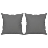 2-Seater Sofa with Pillows Dark Grey 120 cm Microfibre Fabric