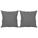 2-Seater Sofa with Pillows Dark Grey 120 cm Microfibre Fabric