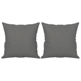 2-Seater Sofa with Pillows Dark Grey 140 cm Microfibre Fabric