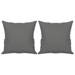 2-Seater Sofa with Pillows Dark Grey 140 cm Microfibre Fabric