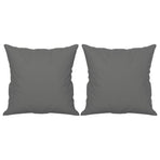3-Seater Sofa with Pillows Dark Grey 180 cm Microfibre Fabric