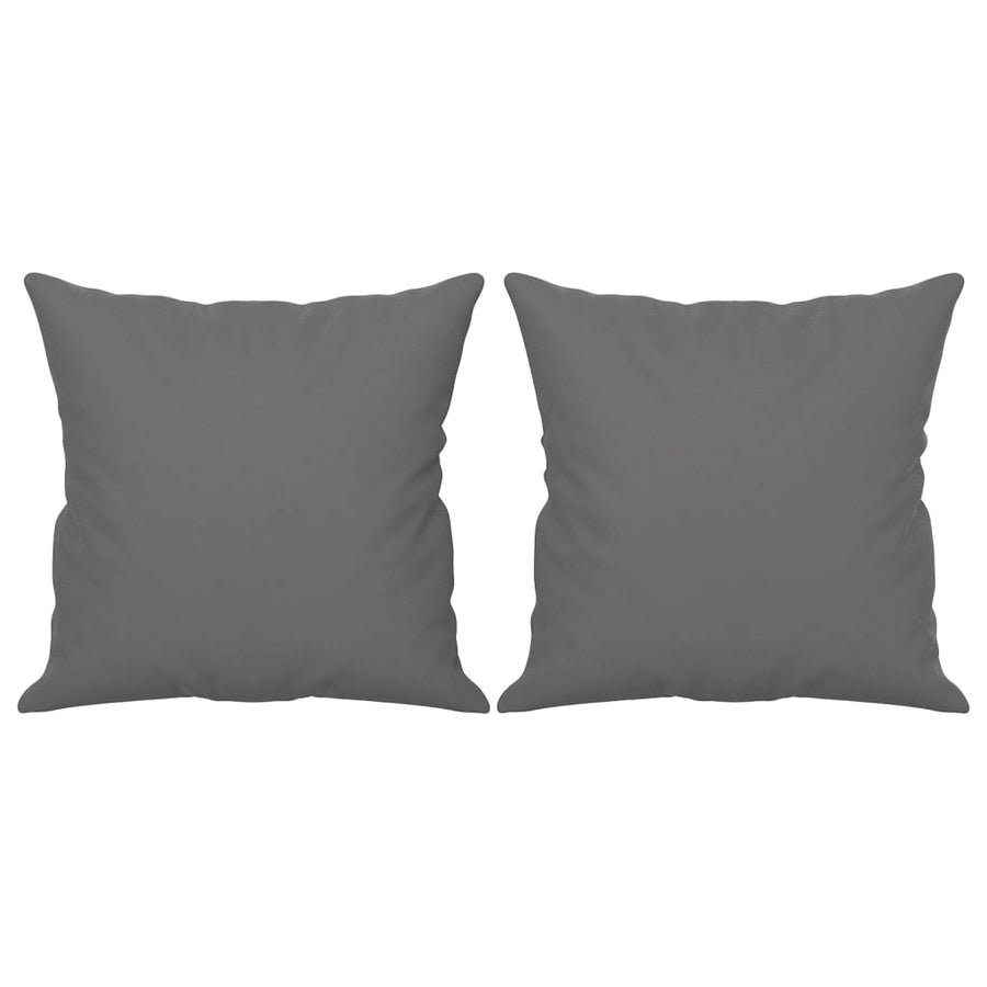 3-Seater Sofa with Pillows Dark Grey 180 cm Microfibre Fabric