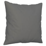 3-Seater Sofa with Pillows Dark Grey 180 cm Microfibre Fabric - Rear View