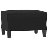 3-Seater Sofa with Footstool Black 180 cm Faux Leather - Top-Down View