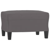 3-Seater Sofa with Footstool Grey 180 cm Faux Leather - Top-Down View