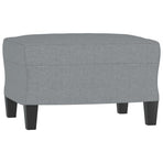 Sofa Chair with Footstool Light Grey 60 cm Fabric