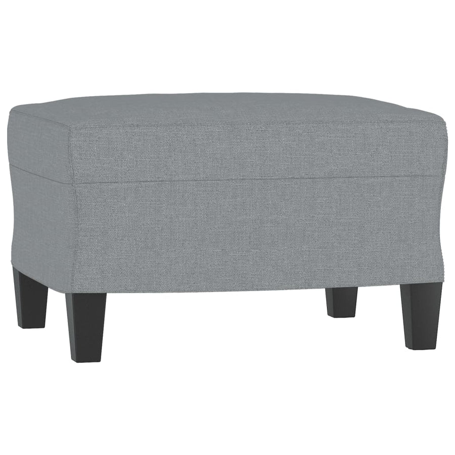 Sofa Chair with Footstool Light Grey 60 cm Fabric