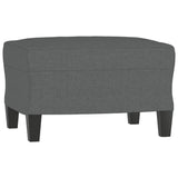 Sofa Chair with Footstool Dark Grey 60 cm Fabric - 45-Degree Angle