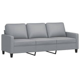 3-Seater Sofa with Footstool Light Grey 180 cm Fabric - Top-Down View